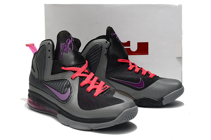 Nike LeBron IV Black Grey Peach Purple Shoes Nike LeBron IV Black Grey Peach Purple Shoes